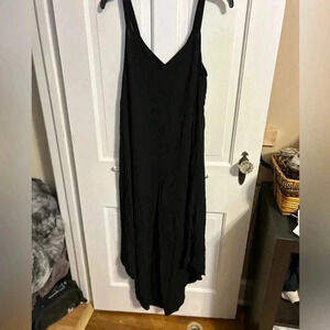 MSK  Black Tie Strap Wide Leg Jumpsuit Overall Romper Size 1X